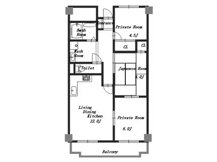リアライズ八木(3LDK/4階)の間取り写真