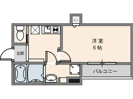 DALIAHY(1K/2階)の間取り写真