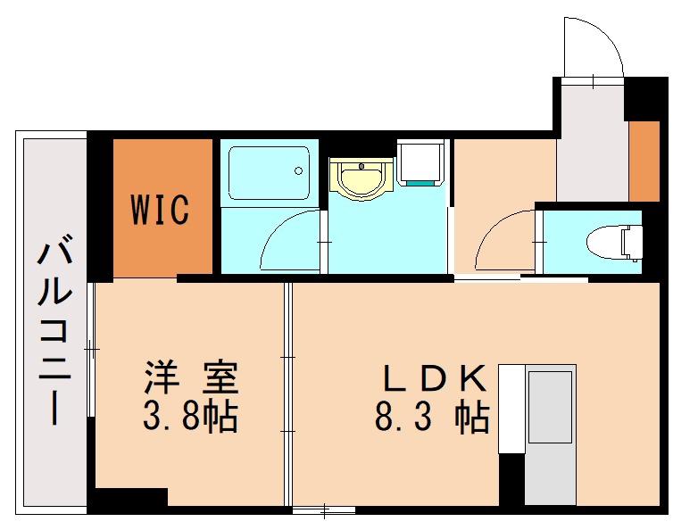 D-ROOM松香台(1LDK/1階)の間取り写真