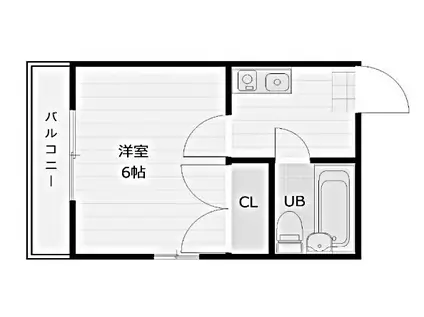 ジョンメゾン武庫之荘I(ワンルーム/3階)の間取り写真