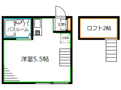 アニスAOBA(ワンルーム/2階)の間取り写真