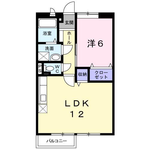 ファミール西台(1LDK/2階)の間取り写真