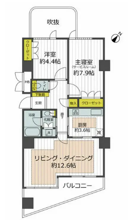 ディアナガーデン恵比寿 11階階 間取り
