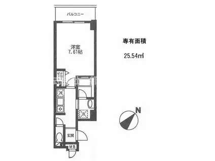ロンスリー・ウエスト(1K/3階)の間取り写真