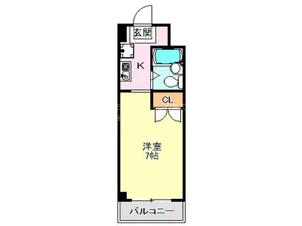 泉ヶ丘・アイビースクエア(ワンルーム/2階)の間取り写真