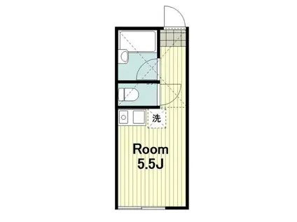 ユナイト生麦レオニックの杜(ワンルーム/1階)の間取り写真