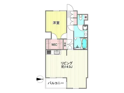 パシフィックパレス下北沢(1SLDK/2階)の間取り写真