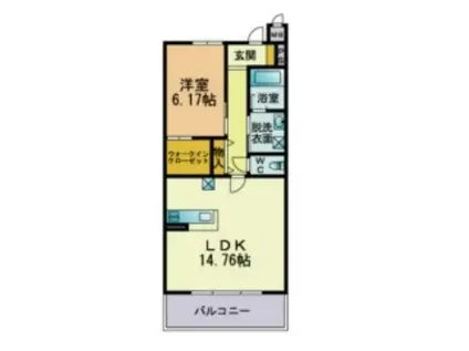 イルフィオーレ松原(1LDK/5階)の間取り写真