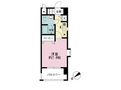 ピュアドーム博多エッセンシア(1K/5階)の間取り写真