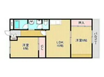 サンヒルズ光明池(2LDK/3階)の間取り写真