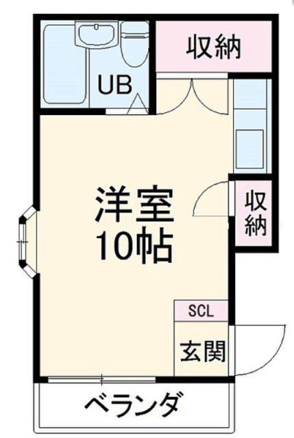 BEハウス(ワンルーム/1階)の間取り写真