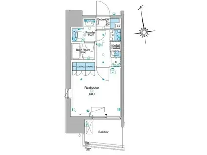 ルフォンプログレ品川大井(1K/11階)の間取り写真
