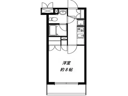 グラシア恵比寿(1K/2階)の間取り写真