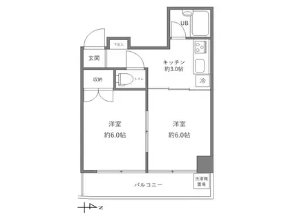 ALATO西日暮里(2K/9階)の間取り写真