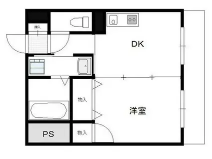 エクセル50(1DK/3階)の間取り写真