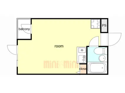 KFLATS(ワンルーム/2階)の間取り写真