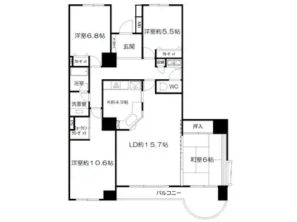 四季の丘C棟(4LDK/4階)の間取り写真