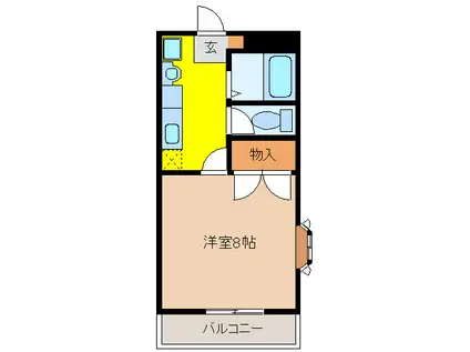 サンパレス丸の内(1K/2階)の間取り写真