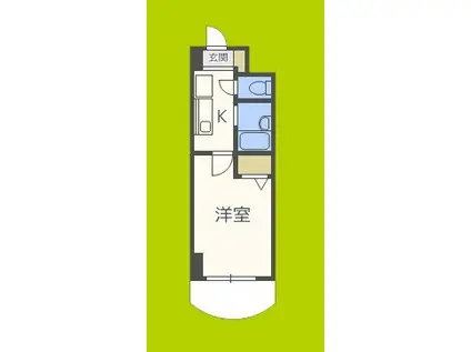 ノルデンハイム東三国IIIA棟(1K/3階)の間取り写真