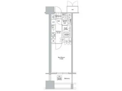 コンフォリア渋谷ウエスト(1K/5階)の間取り写真