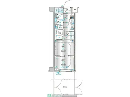 GENOVIA世田谷砧II(2K/1階)の間取り写真
