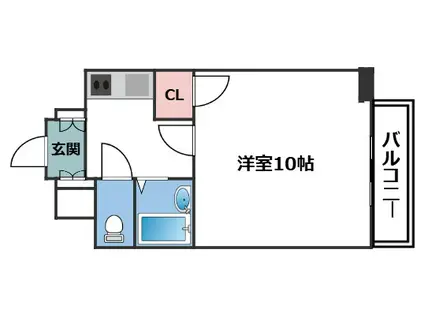 メリーパレス(1K/2階)の間取り写真