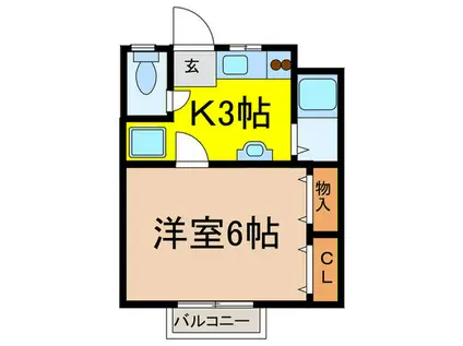 ノーブルハイム(1K/1階)の間取り写真