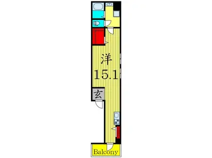 AMBITION東尾久(ワンルーム/2階)の間取り写真