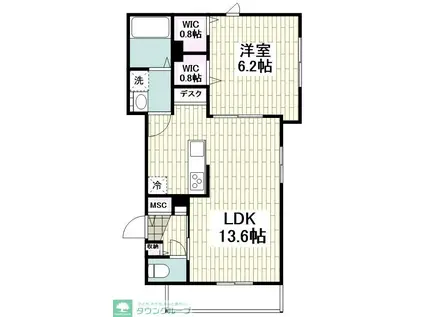 MAISON LUMIERE(1LDK/1階)の間取り写真