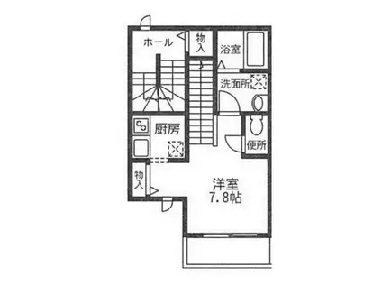 ウルラ東池袋(1K/2階)の間取り写真