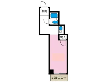 HILL TOP 二俣川(ワンルーム/1階)の間取り写真