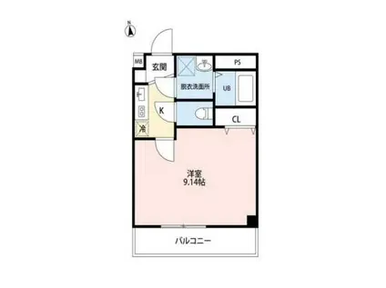 アンプルール フェール リリエンハイムII(1K/1階)の間取り写真