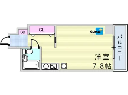 学が丘カレッジハイツ(ワンルーム/7階)の間取り写真