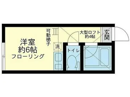 鶴見コントレラスの杜(ワンルーム/2階)の間取り写真