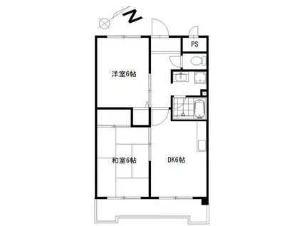 相模が丘ハイム(2DK/3階)の間取り写真