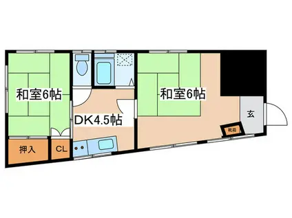 イケダコーポ(2DK/3階)の間取り写真