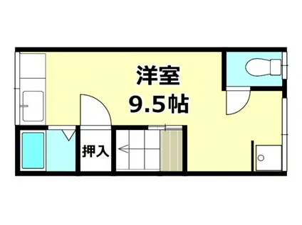 リーヴス竹橋(ワンルーム/2階)の間取り写真