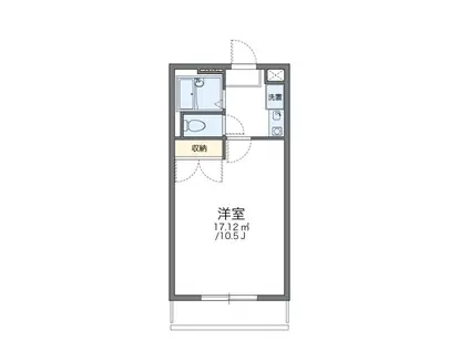 レオパレス源(1K/1階)の間取り写真