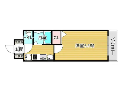 エステムコート大阪ベイエリア(1K/2階)の間取り写真