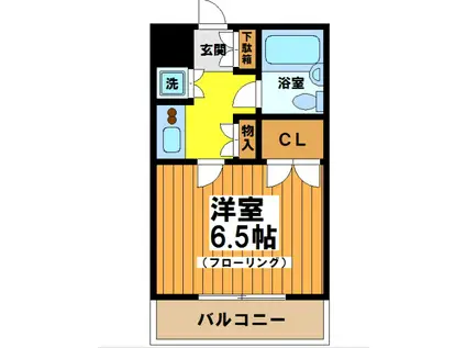 ジェイエムプレイス(1K/4階)の間取り写真