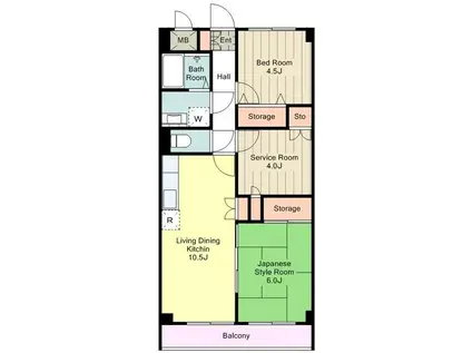 小坂ビル(3LDK/5階)の間取り写真