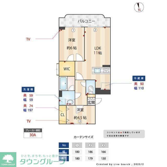 荻嶋グリーンハイツ(2DK/3階)の間取り写真