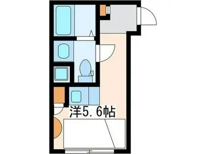 THE FUSION 代々木上原(ワンルーム/2階)の間取り写真