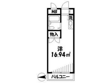 アメニティ92(ワンルーム/4階)の間取り写真