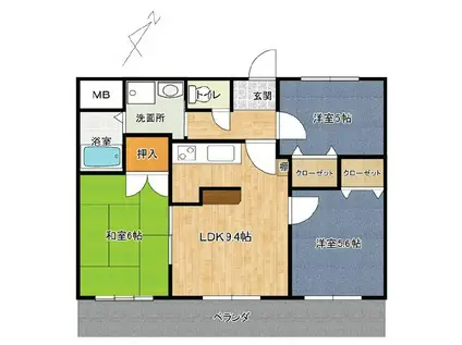 プレステージ明久保IV(3LDK/3階)の間取り写真