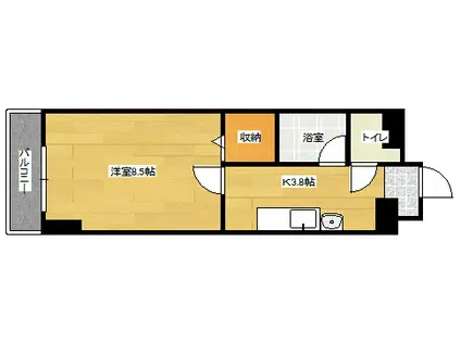 ミーニュ・カーザ(1K/10階)の間取り写真