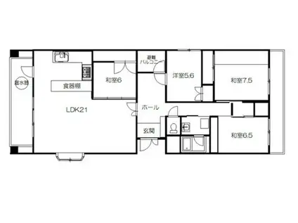 カーサ・デ・セントロ(4LDK/8階)の間取り写真
