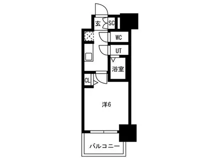 メイクス矢場町(1K/4階)の間取り写真