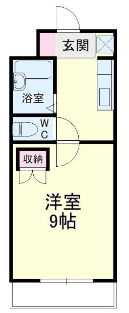 ラルフローレI(1K/2階)の間取り写真