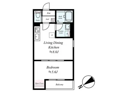 GRADUS八千代台VII(1LDK/3階)の間取り写真